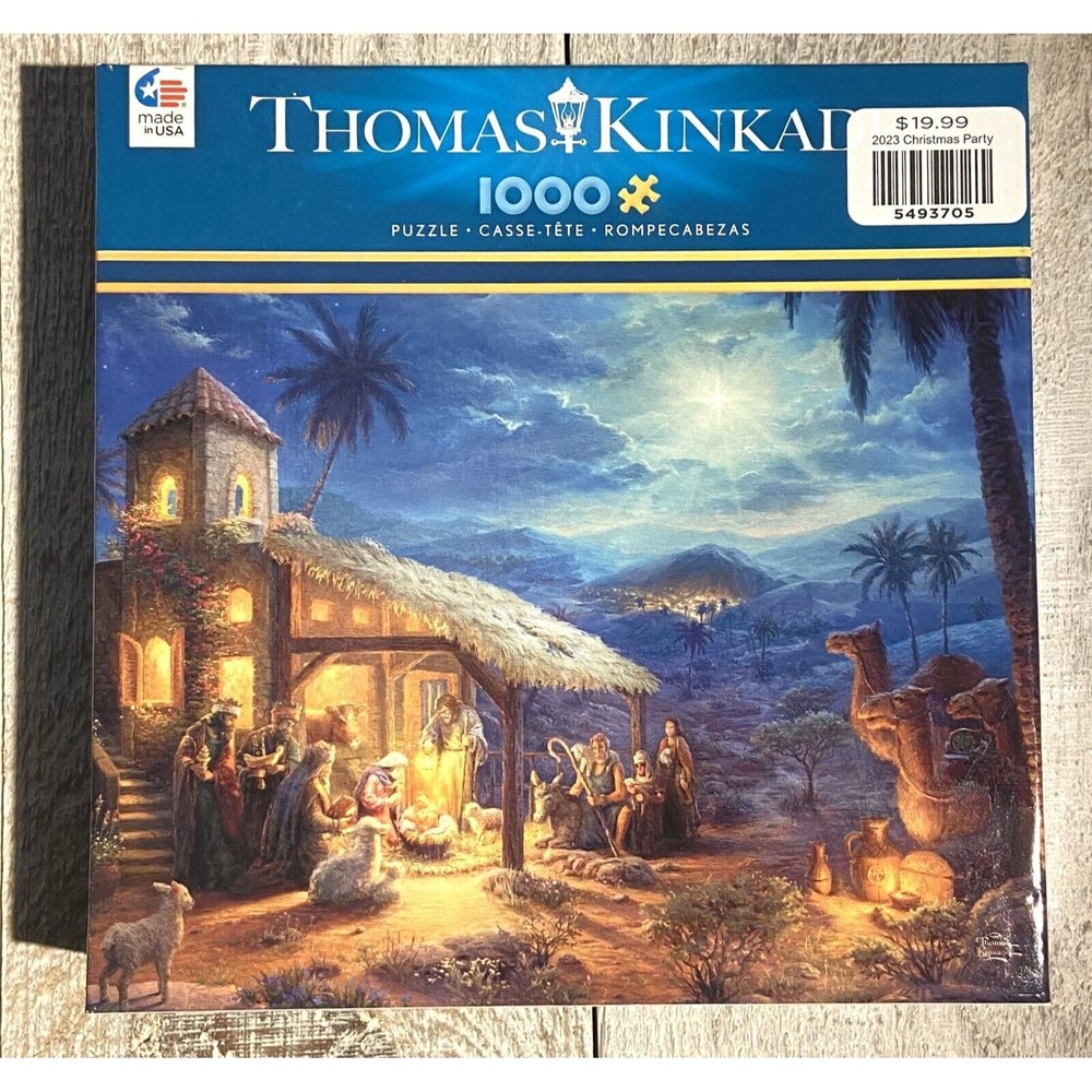 Thomas Kinkade Ceaco Jigsaw Puzzle The Nativity Christmas 1000 Pieces NEW Sealed